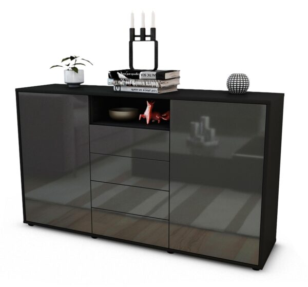 Sideboard Donnice, Grau (136x79x35cm)