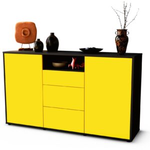 Sideboard Donnice, Gelb (136x79x35cm)