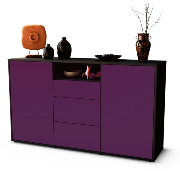 Sideboard Donnice, Lila (136x79x35cm)