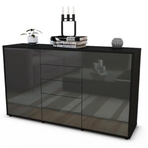 Sideboard Dorelly, Grau (136x79x35cm)