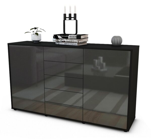 Sideboard Dorelly, Grau (136x79x35cm)