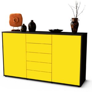 Sideboard Dorelly, Gelb (136x79x35cm)