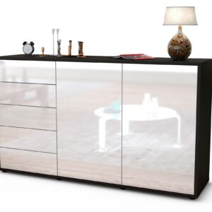 Sideboard Dorentina, Weiß (136x79x35cm)