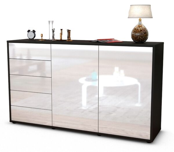 Sideboard Dorentina, Weiß (136x79x35cm)