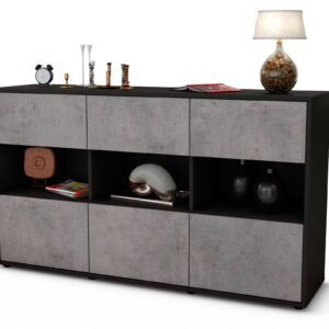 Sideboard Dorett, Beton (136x79x35cm)