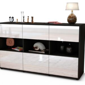 Sideboard Dorett, Weiß (136x79x35cm)