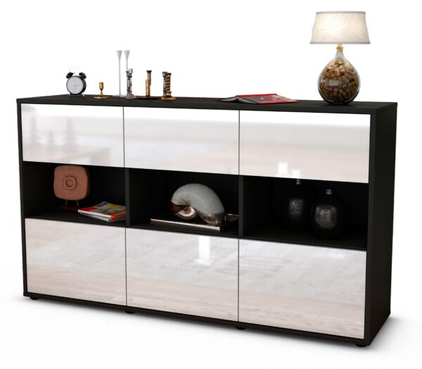 Sideboard Dorett, Weiß (136x79x35cm)