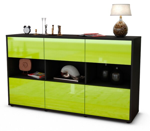 Sideboard Dorett, Grün (136x79x35cm)