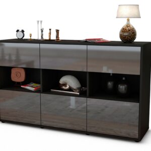 Sideboard Dorett, Grau (136x79x35cm)