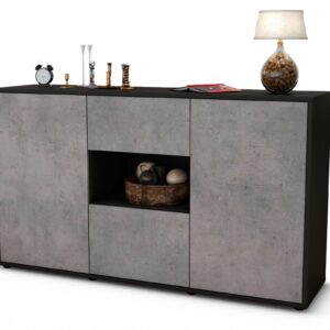 Sideboard Doriana, Beton (136x79x35cm)