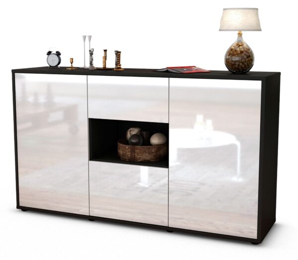 Sideboard Doriana, Weiß (136x79x35cm)