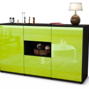 Sideboard Doriana, Grün (136x79x35cm)