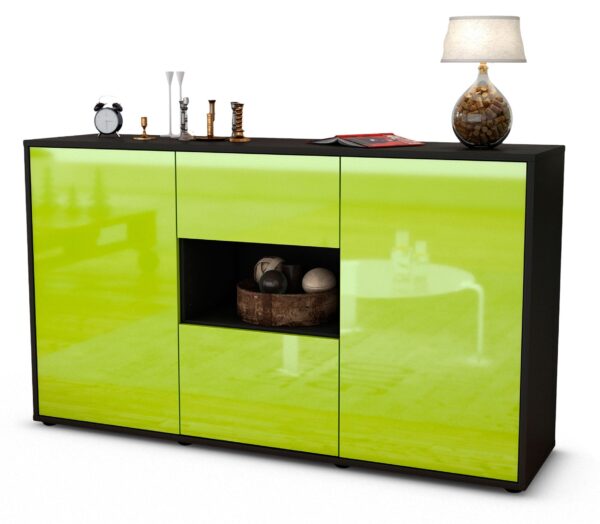 Sideboard Doriana, Grün (136x79x35cm)