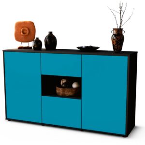 Sideboard Doriana, Türkis (136x79x35cm)