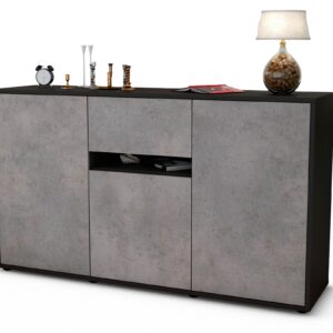 Sideboard Dorina, Beton (136x79x35cm)