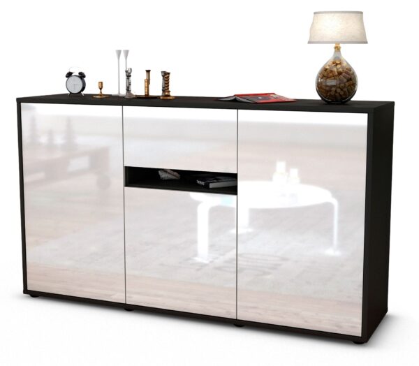 Sideboard Dorina, Weiß (136x79x35cm)