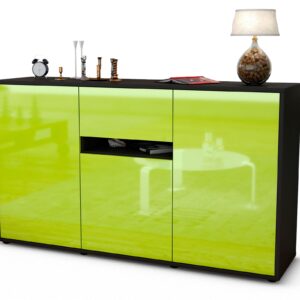 Sideboard Dorina, Grün (136x79x35cm)