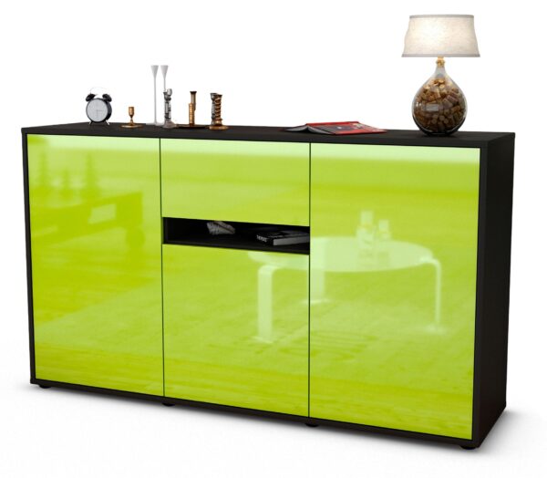 Sideboard Dorina, Grün (136x79x35cm)