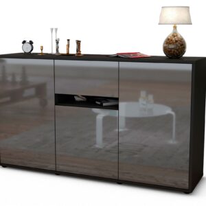 Sideboard Dorina, Grau (136x79x35cm)