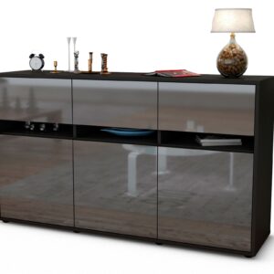 Sideboard Dorinde, Grau (136x79x35cm)