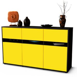 Sideboard Dorinde, Gelb (136x79x35cm)