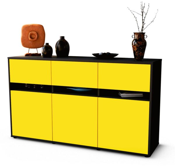 Sideboard Dorinde, Gelb (136x79x35cm)