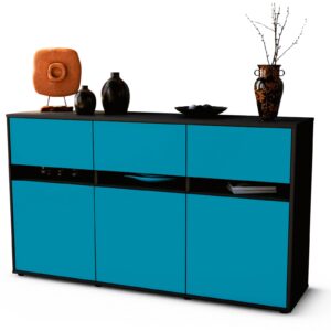 Sideboard Dorinde, Türkis (136x79x35cm)