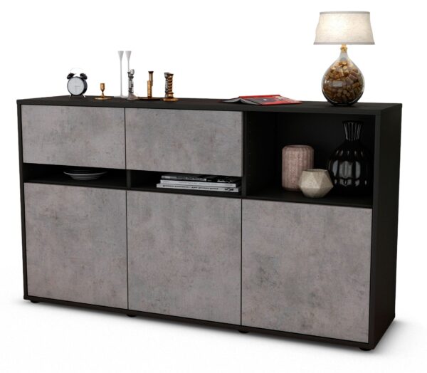 Sideboard Dorotea, Beton (136x79x35cm)