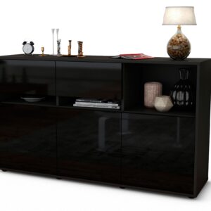 Sideboard Dorotea, Schwarz (136x79x35cm)