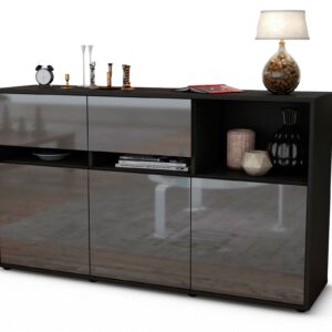 Sideboard Dorotea, Grau (136x79x35cm)