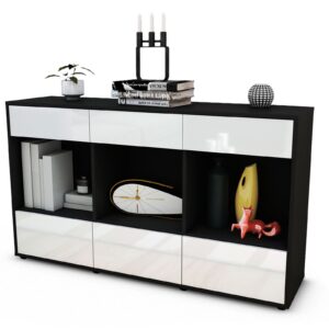 Sideboard Efisia, Weiß (136x79x35cm)