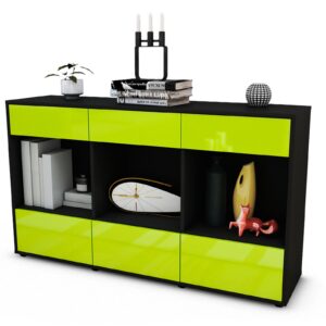 Sideboard Efisia, Grün (136x79x35cm)