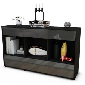 Sideboard Efisia, Grau (136x79x35cm)
