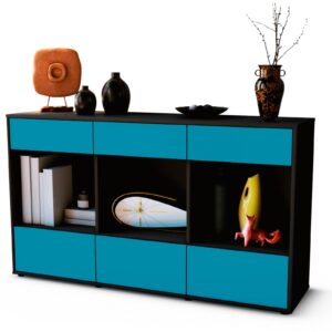 Sideboard Efisia, Türkis (136x79x35cm)