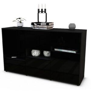 Sideboard Egizia, Schwarz (136x79x35cm)