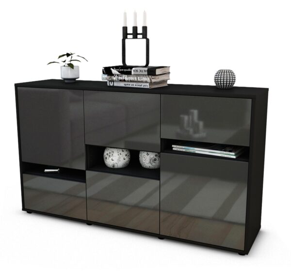 Sideboard Egizia, Grau (136x79x35cm)