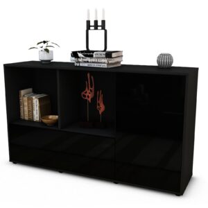 Sideboard Ela, Schwarz (136x79x35cm)