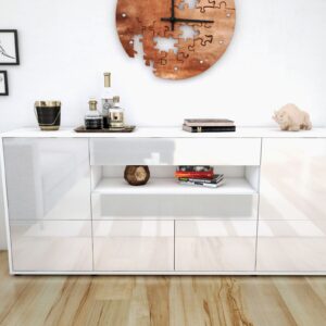 Sideboard Emely, Weiß (180x79x35cm)