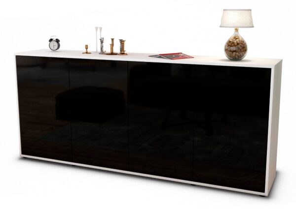 Sideboard Elana, Schwarz (180x79x35cm)