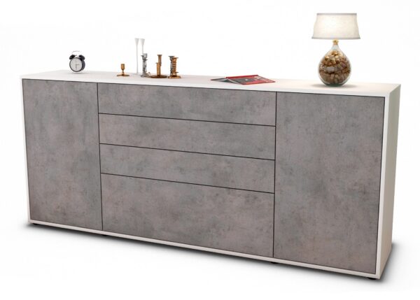 Sideboard Eleni, Beton (180x79x35cm)