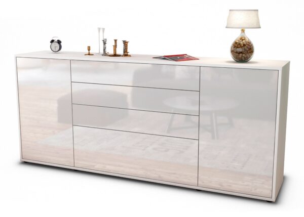 Sideboard Eleni, Weiß (180x79x35cm)