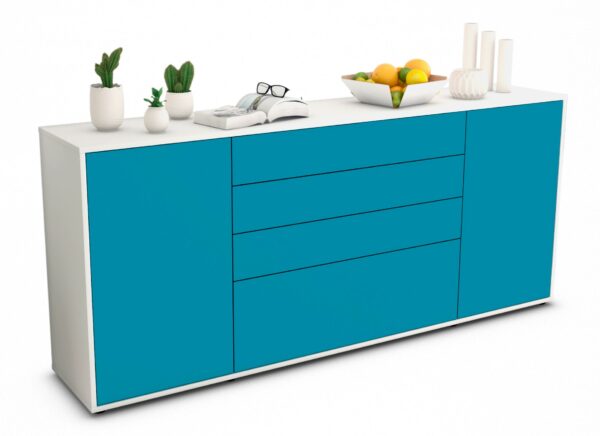 Sideboard Eleni, Türkis (180x79x35cm)