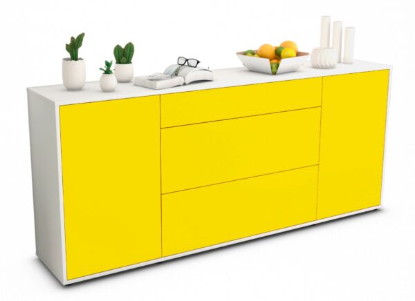 Sideboard Eleonora, Gelb (180x79x35cm)