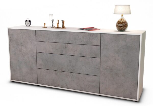 Sideboard Elettra, Beton (180x79x35cm)