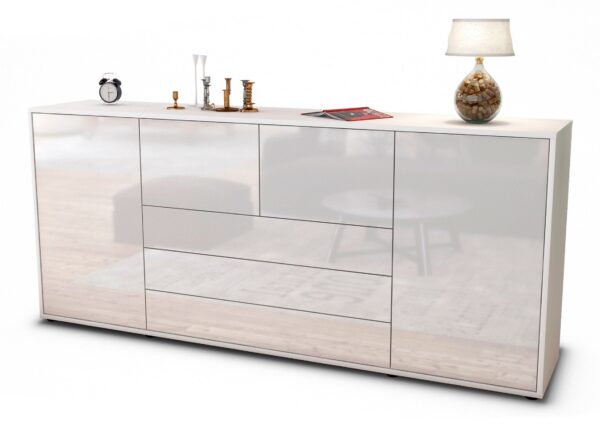 Sideboard Eliana, Weiß (180x79x35cm)
