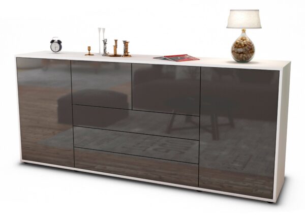 Sideboard Eliana, Grau (180x79x35cm)