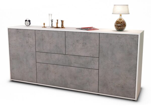Sideboard Elisa, Beton (180x79x35cm)