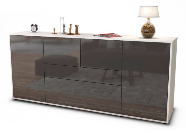 Sideboard Elisa, Grau (180x79x35cm)