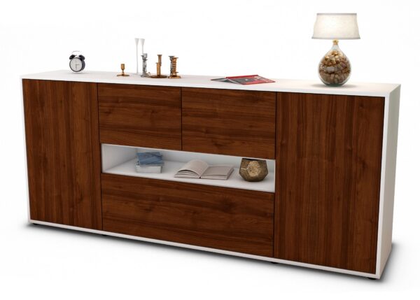 Sideboard Elisabetta, Walnuss (180x79x35cm)