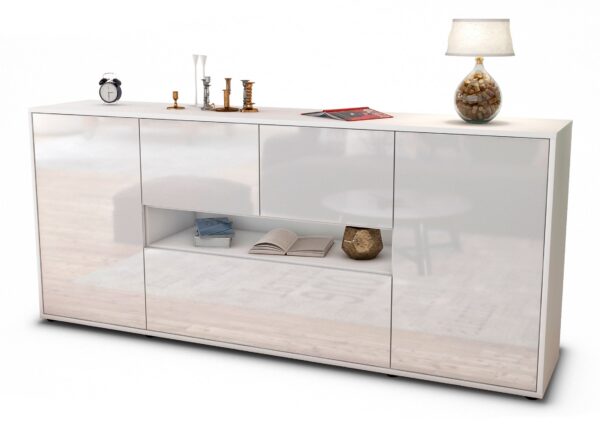 Sideboard Elisabetta, Weiß (180x79x35cm)